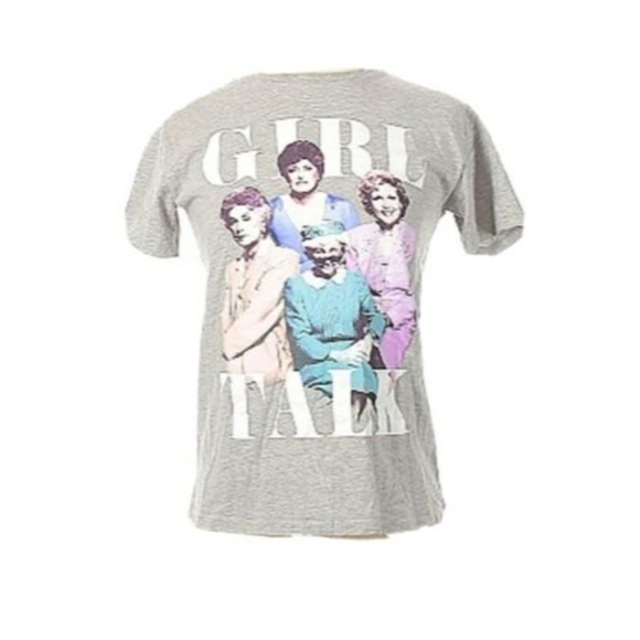 Golden Girls "Girl Talk" Gray Graphic Cotton Crew Neck Short Sleeve Tshirt XS - Picture 1 of 2